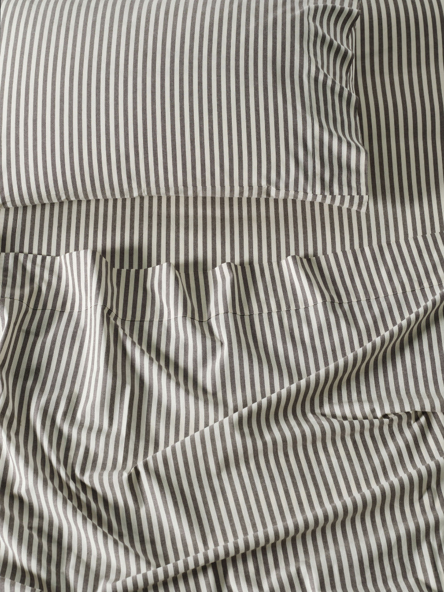 LINEN HOUSE CLASSIC STRIPE - CHARCOAL Linen House