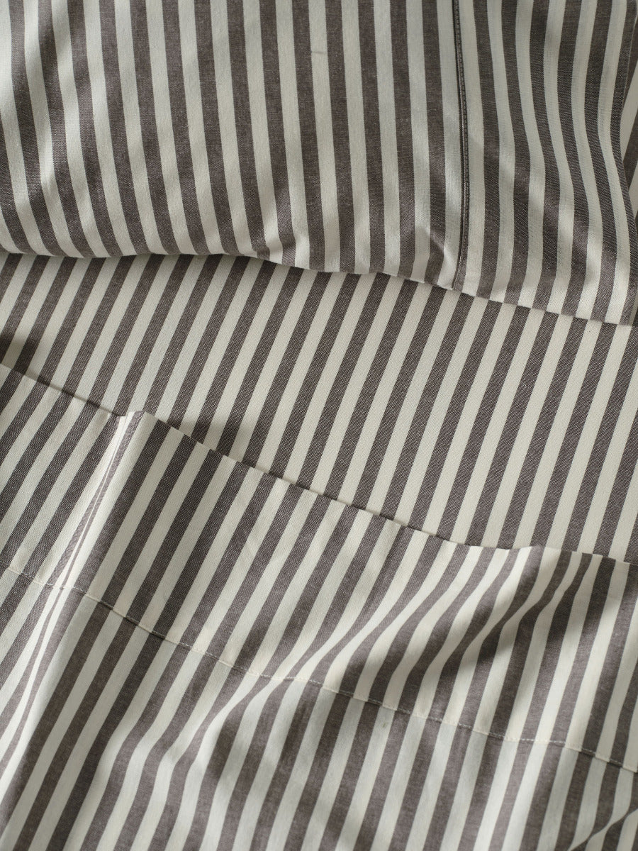 LINEN HOUSE CLASSIC STRIPE - CHARCOAL Linen House