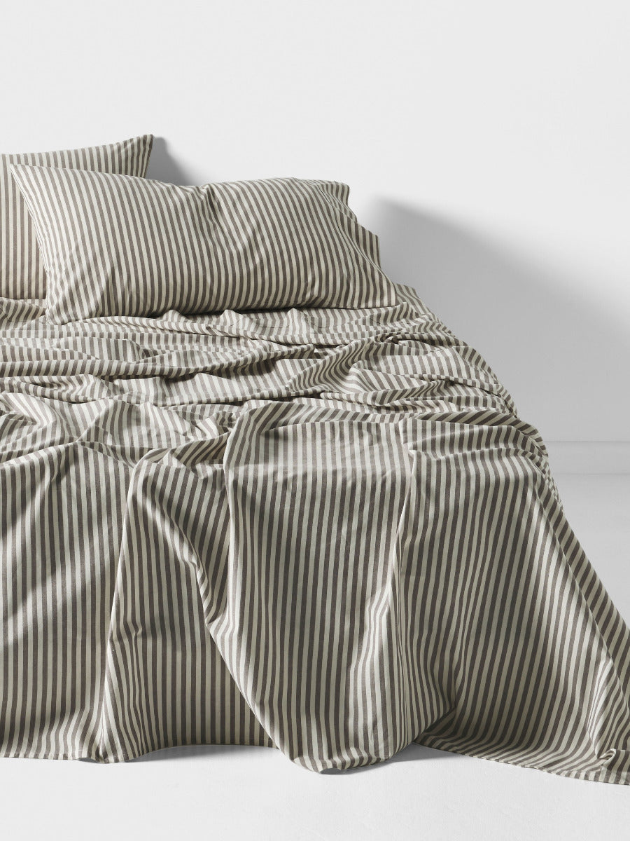LINEN HOUSE CLASSIC STRIPE - CHARCOAL Linen House