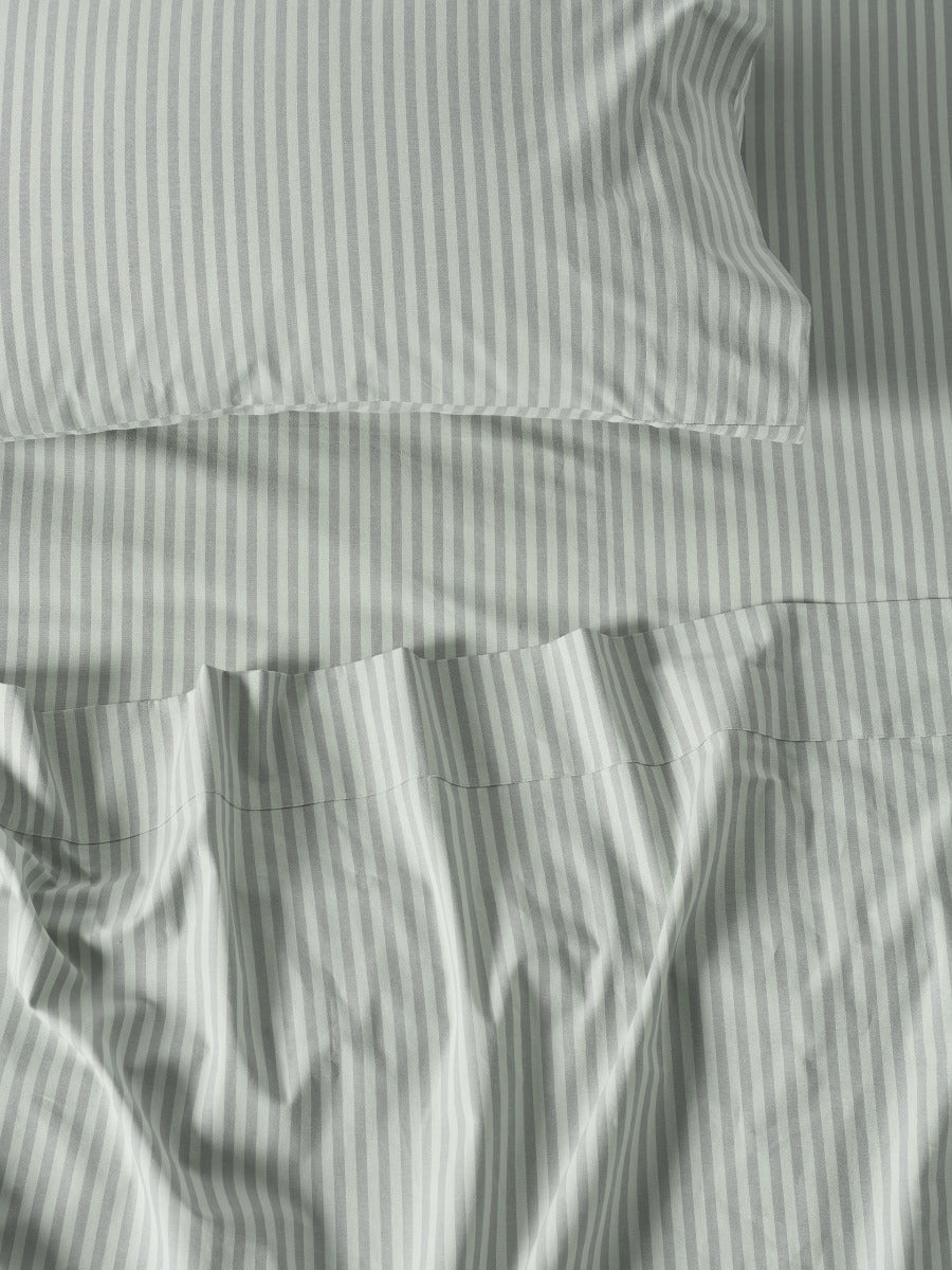 LINEN HOUSE CLASSIC STRIPE | EUCALYPTUS SHEET SET Linen House