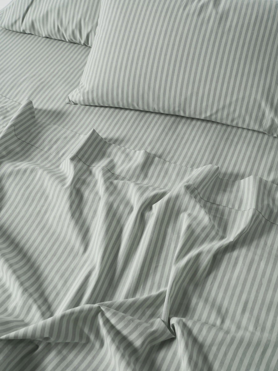 LINEN HOUSE CLASSIC STRIPE | EUCALYPTUS SHEET SET Linen House