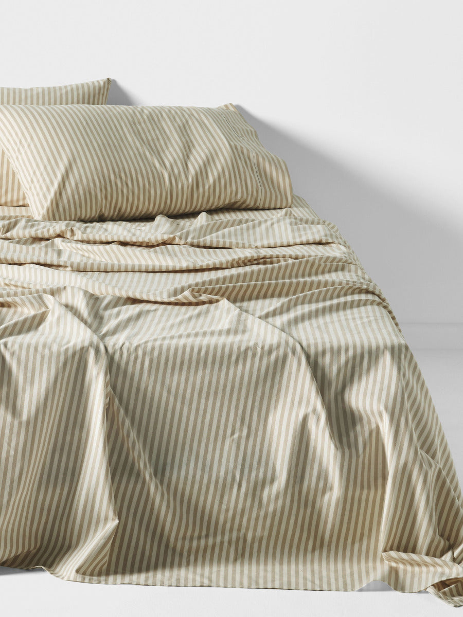 LINEN HOUSE CLASSIC STRIPE - PEBBLE Linen House
