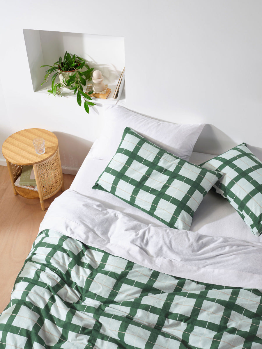 LINEN HOUSE FLANNELETTE QUILT COVER SET - CORINNE FOREST Linen House