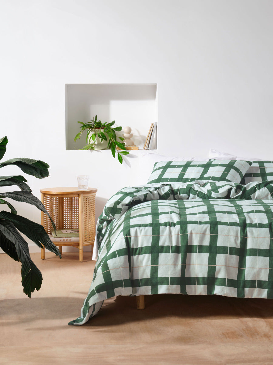 LINEN HOUSE FLANNELETTE QUILT COVER SET - CORINNE FOREST Linen House