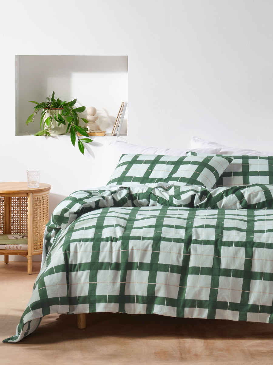 LINEN HOUSE FLANNELETTE QUILT COVER SET - CORINNE FOREST Linen House