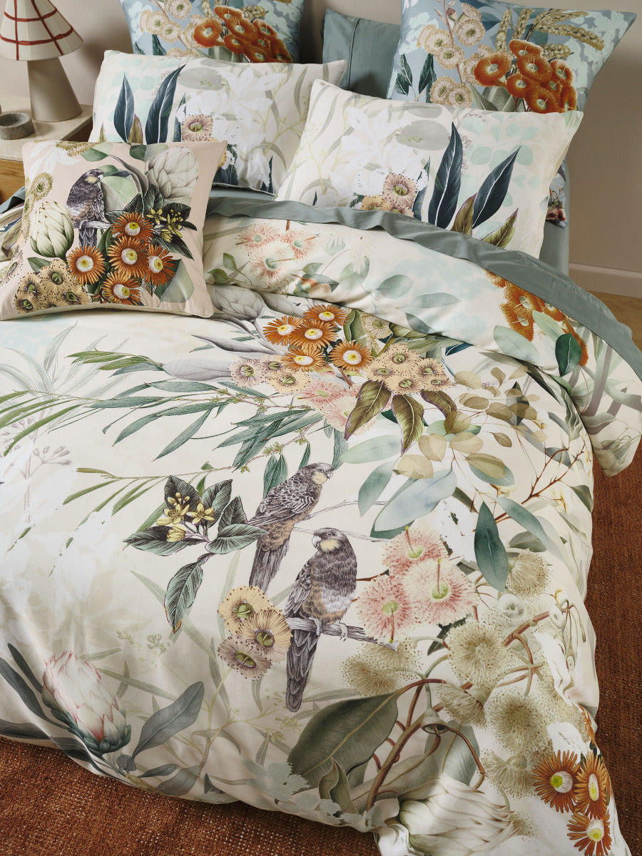 LINEN HOUSE EUCALYPTUS GARDEN | MULTI QUILT COVER