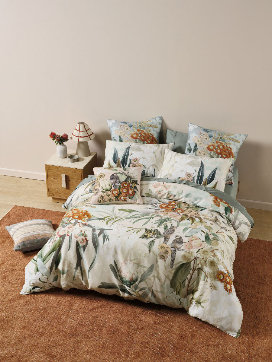 LINEN HOUSE EUCALYPTUS GARDEN | MULTI QUILT COVER