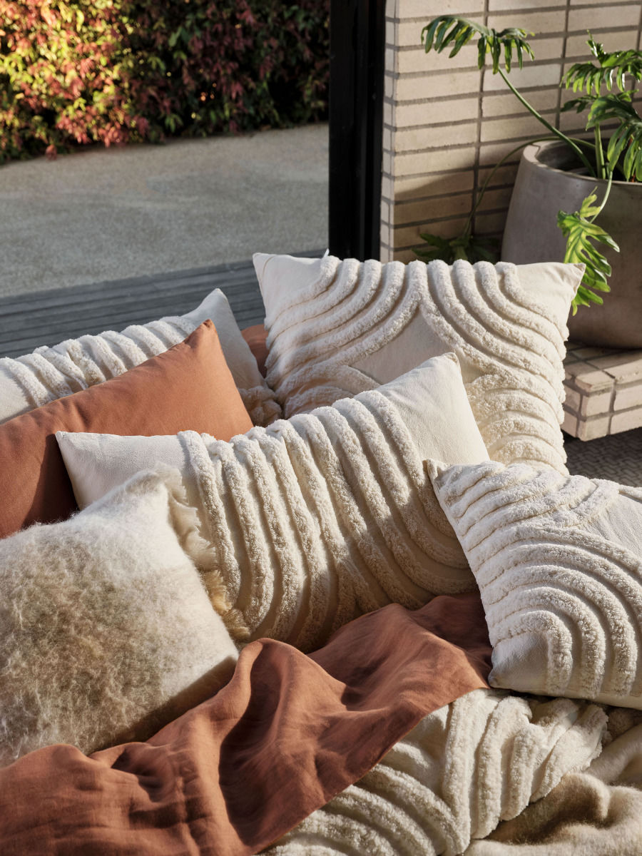 LINEN HOUSE FARRAH VANILLA QUILT COVER SET Linen House