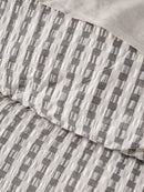 LINEN HOUSE FERRARA QUILT COVER SET - CHARCOAL Linen House