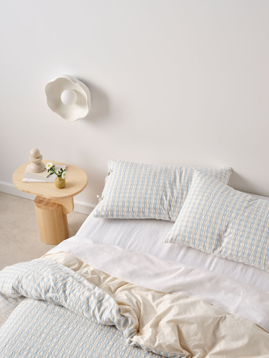 LINEN HOUSE FERRARA QUILT COVER SET - CORNFLOWER Linen House