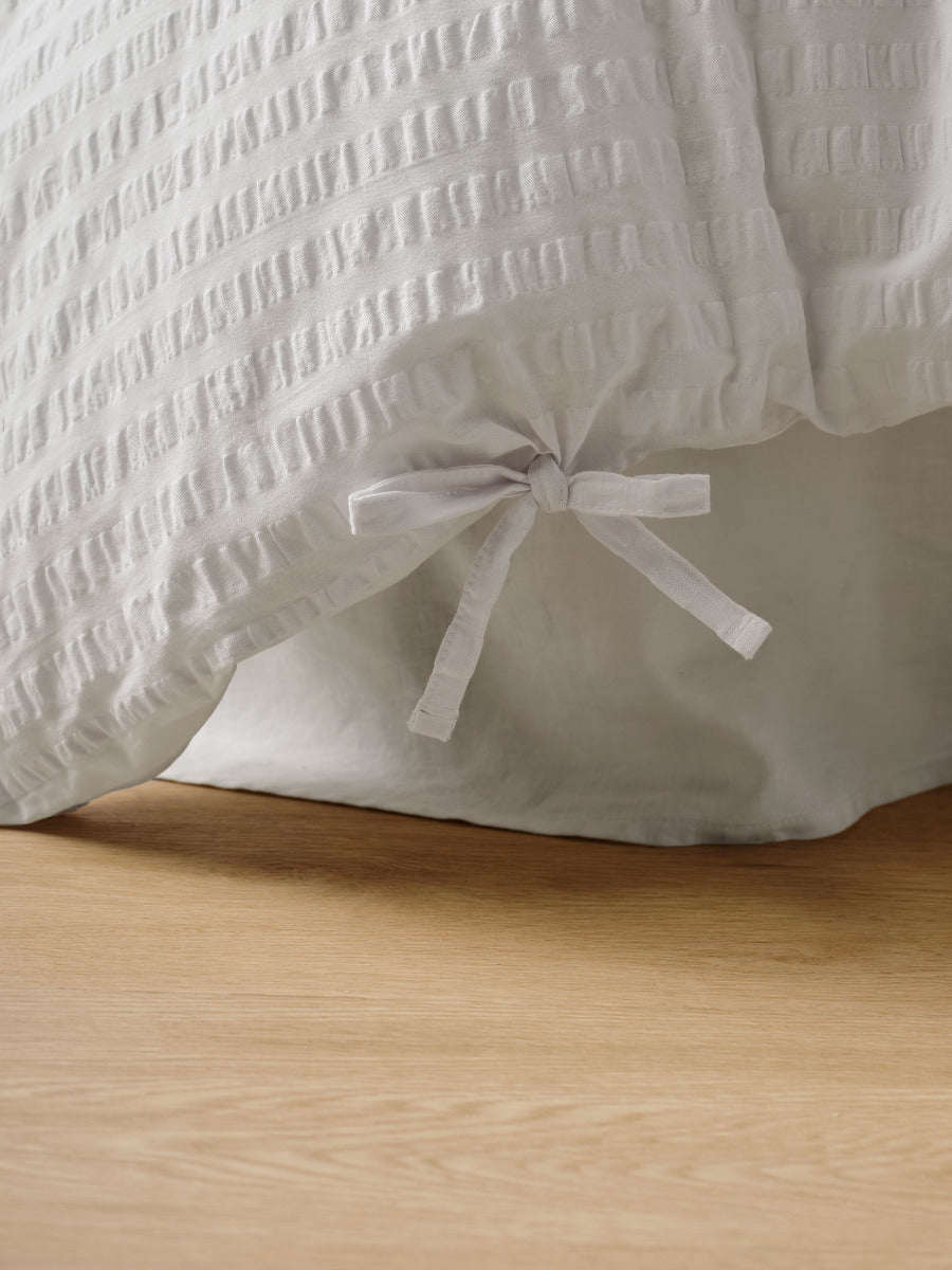 LINEN HOUSE FERRARA WHITE QUILT COVER SET Linen House