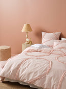 LINEN HOUSE GIANNA PINK QUILT COVER SET Linen House