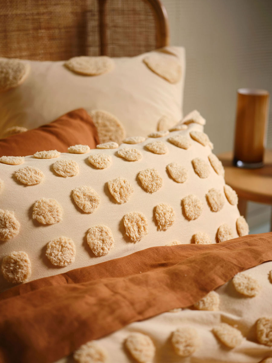 LINEN HOUSE HAZE PALE PEACH QUILT COVER SET Linen House