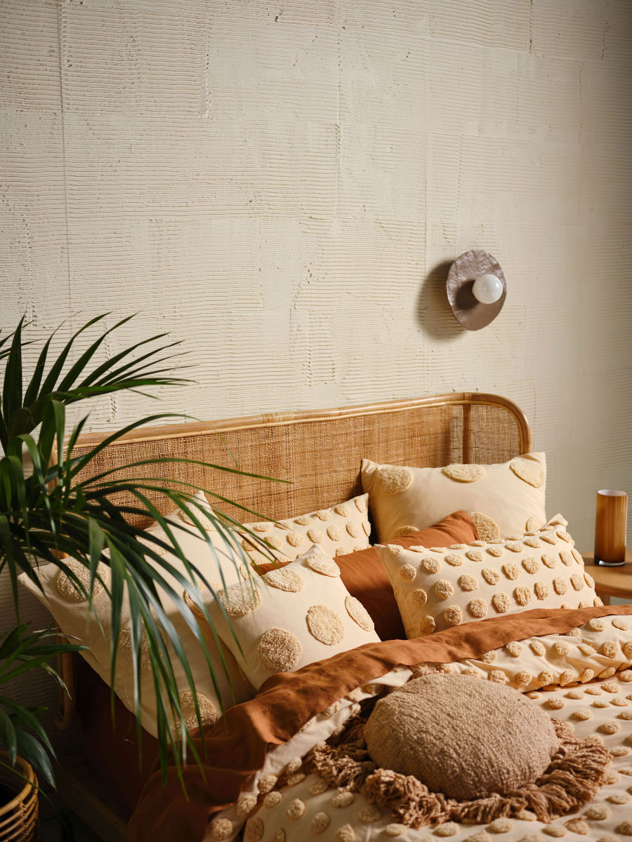 LINEN HOUSE HAZE PALE PEACH QUILT COVER SET Linen House