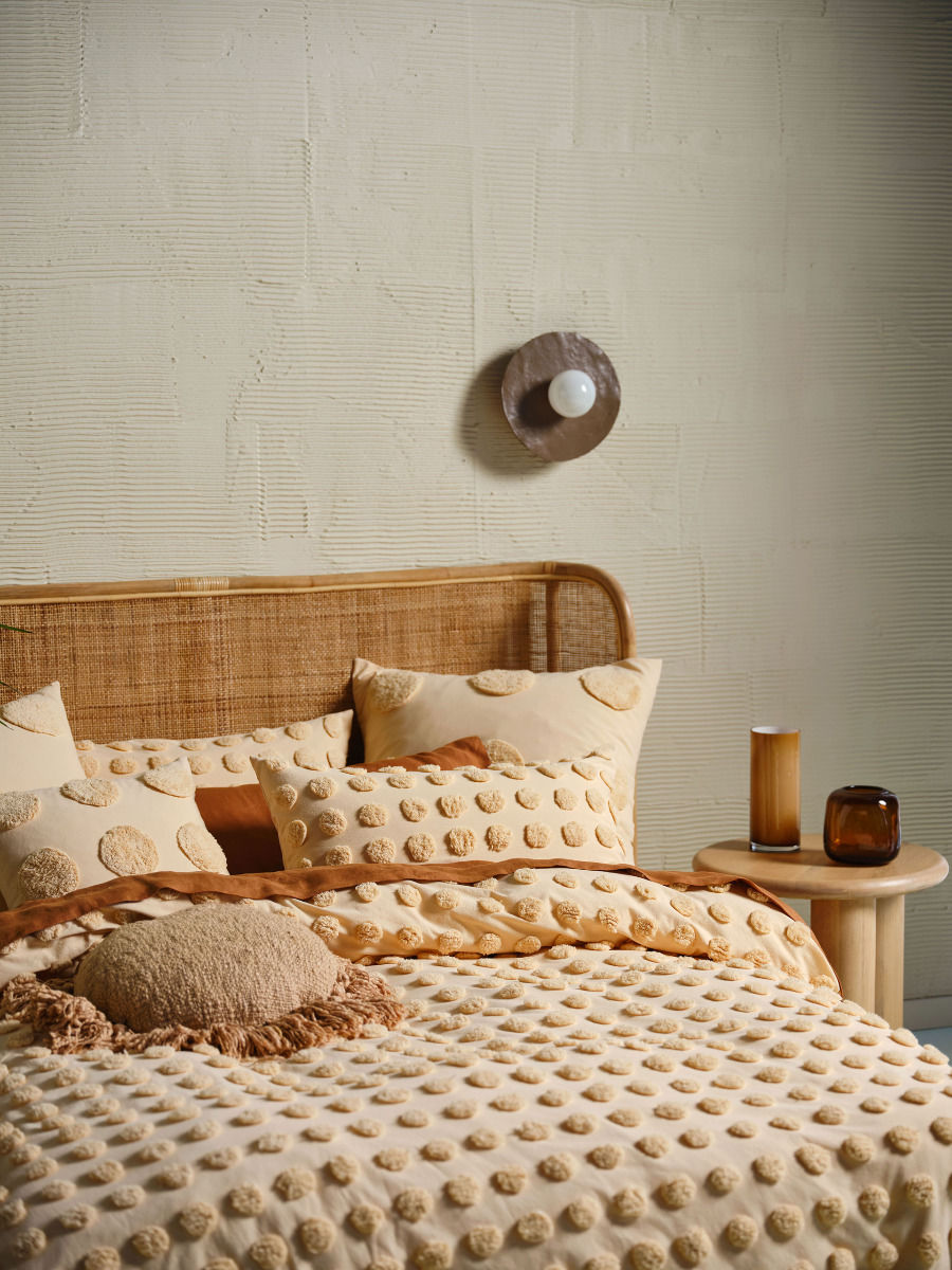 LINEN HOUSE HAZE PALE PEACH QUILT COVER SET Linen House