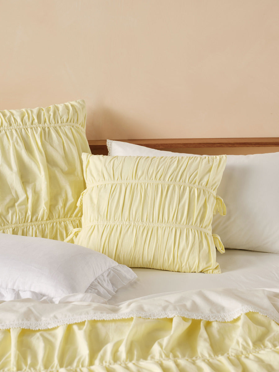 LINEN HOUSE LAYLA LEMON QUILT COVER SET Linen House