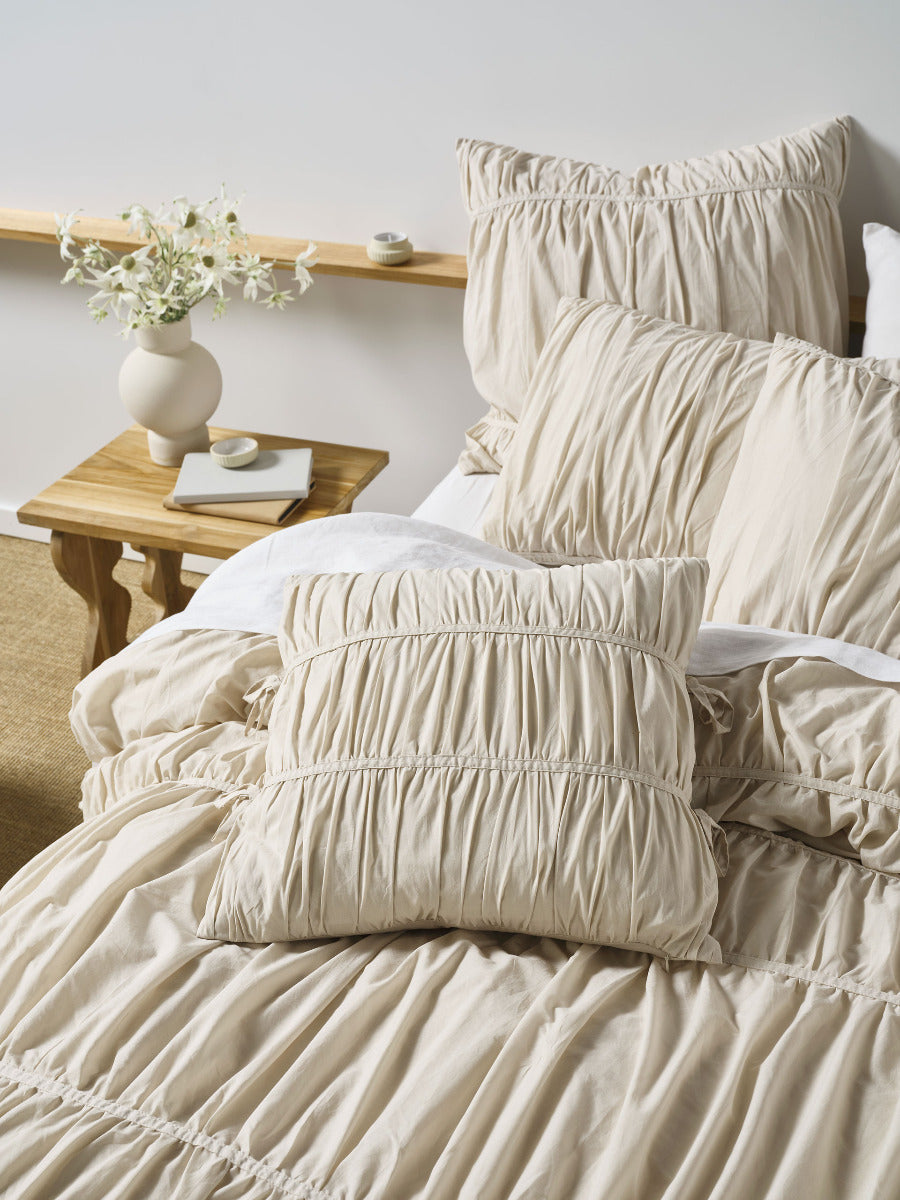 LINEN HOUSE LAYLA | NATURAL QUILT COVER Linen House