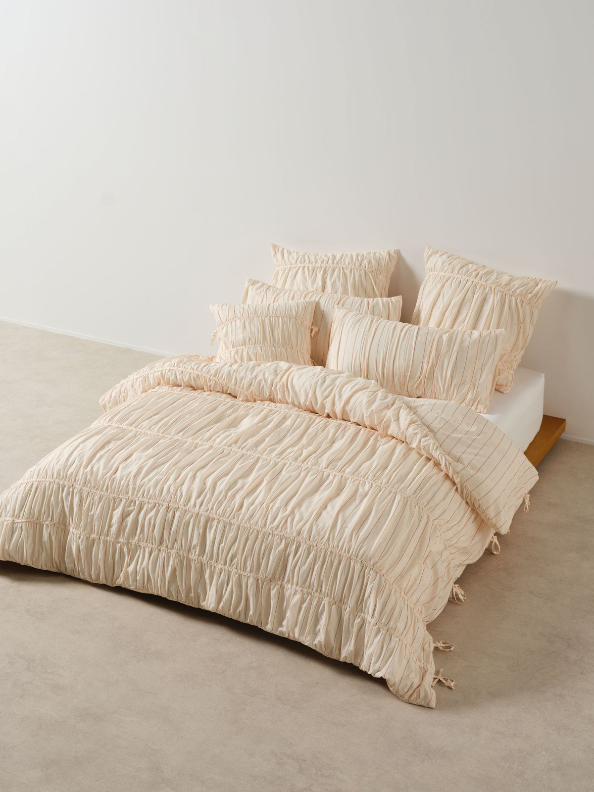 Linen House Layla Stripe Blush Quilt Cover Set