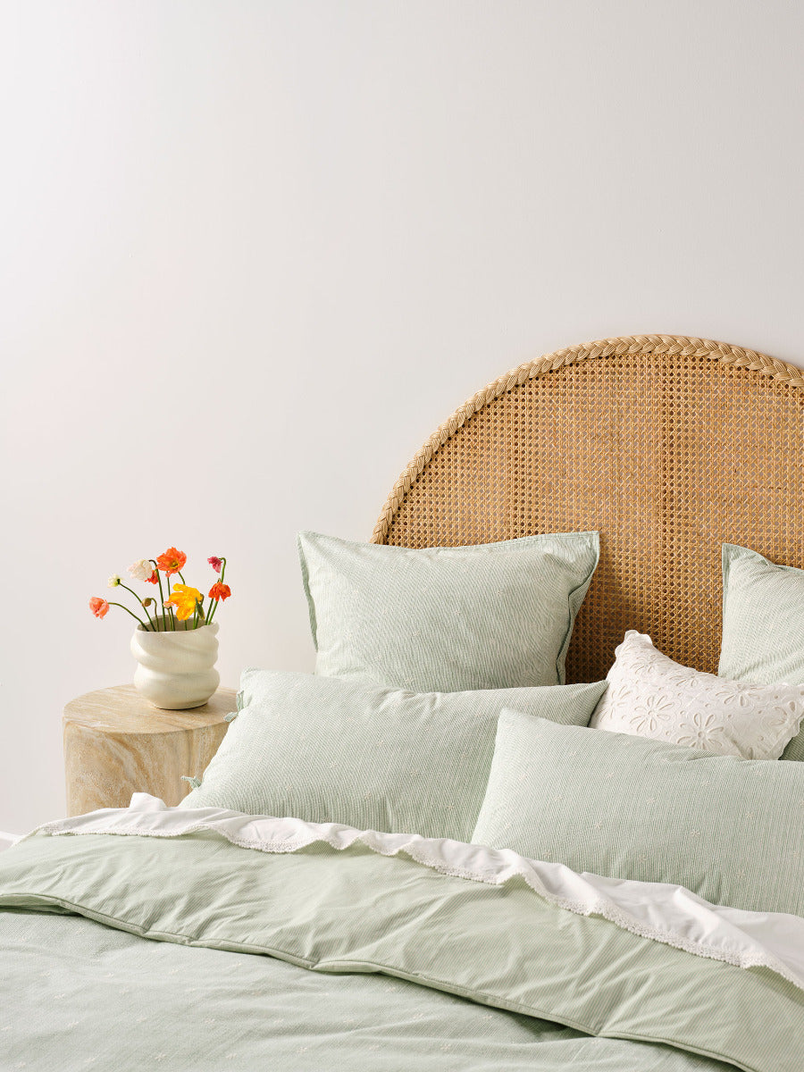 LINEN HOUSE LISETTE SEAGLASS QUILT COVER SET Linen House