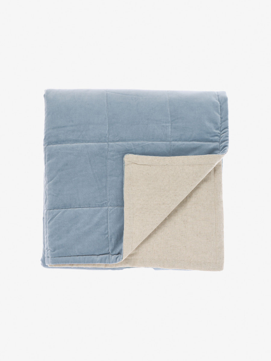 Linen House LOFT THROW - CORNFLOWER Linen House