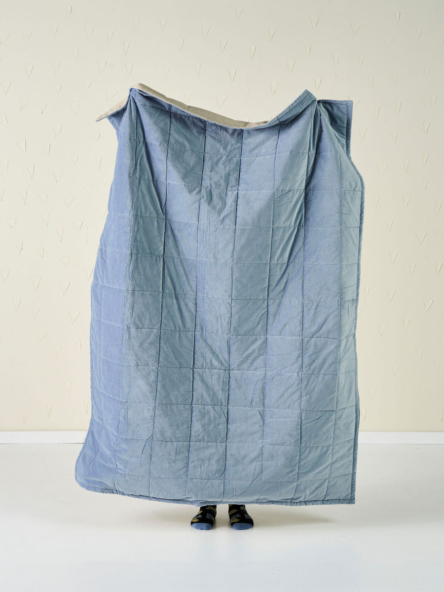 Linen House LOFT THROW - CORNFLOWER Linen House