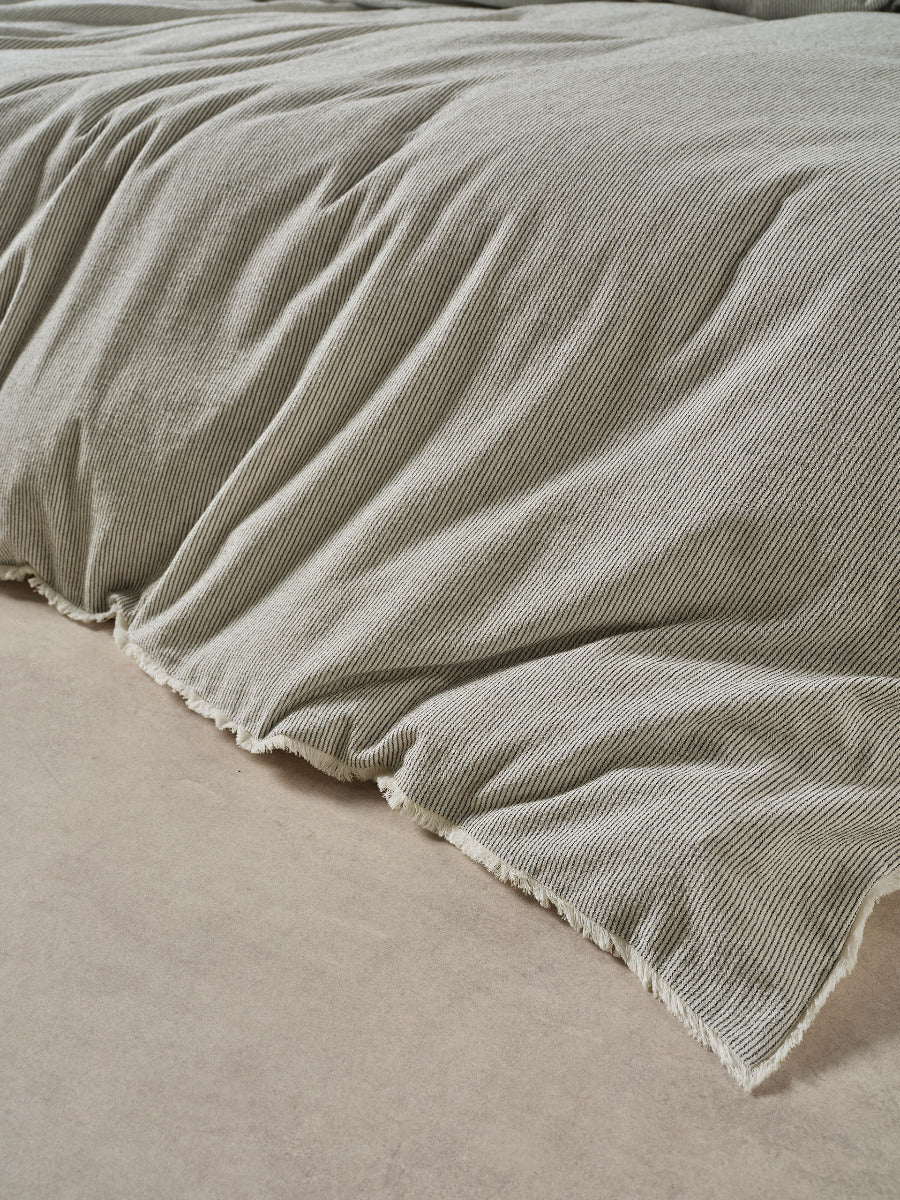 LINEN HOUSE MACEY | BLACK QUILT COVER Linen House