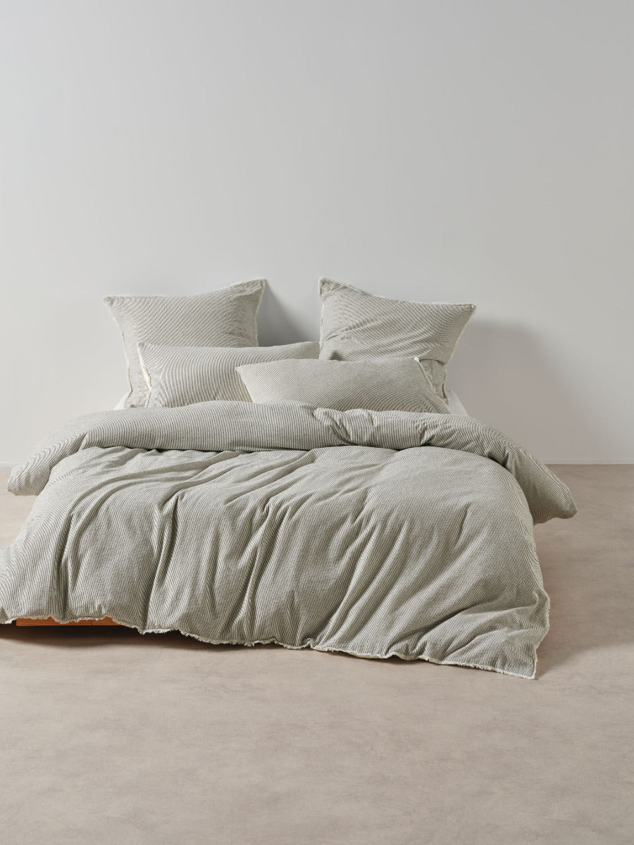 LINEN HOUSE MACEY | BLACK QUILT COVER Linen House
