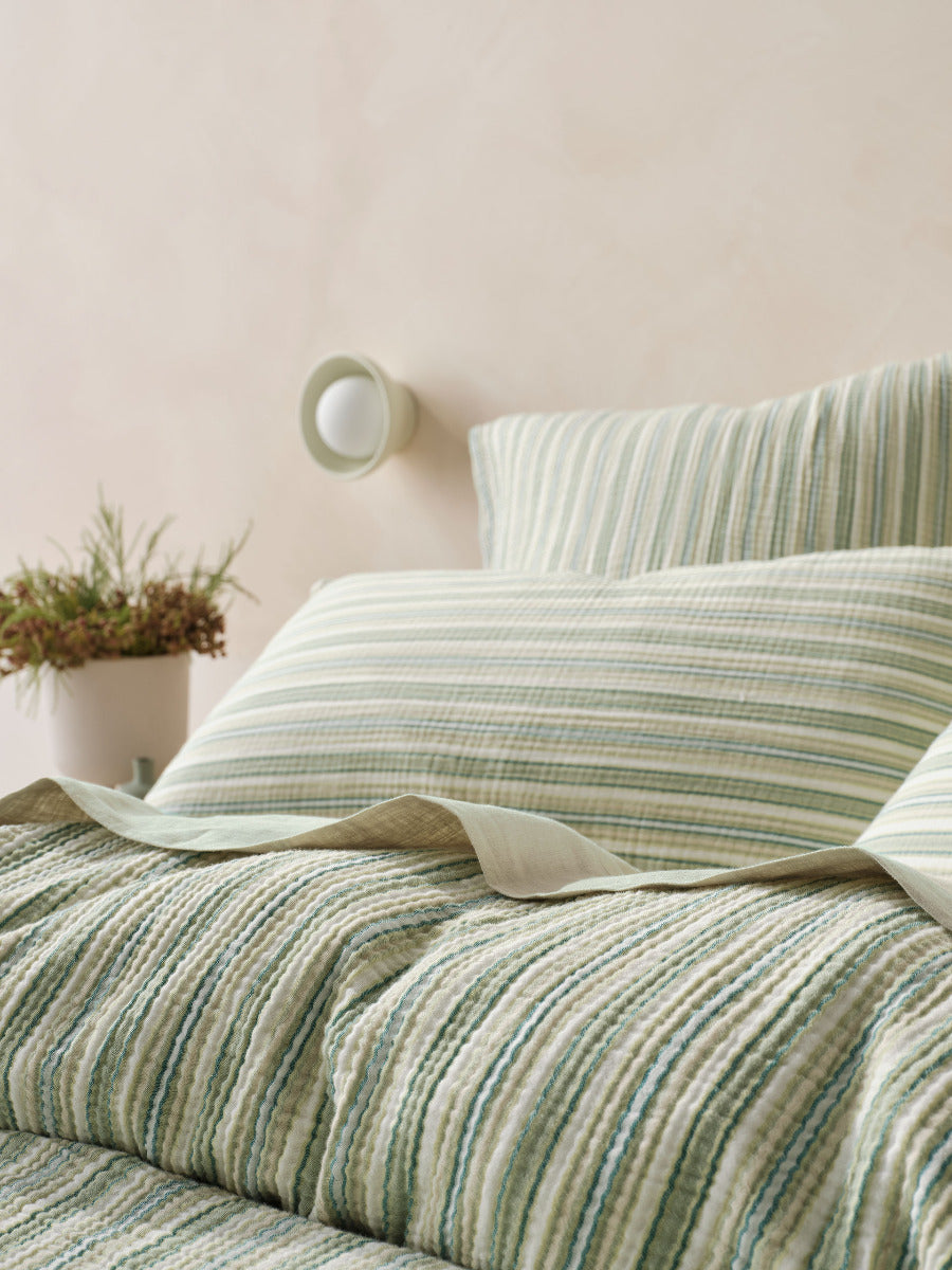 LINEN HOUSE MAJORCA LEAF QUILT COVER SET (Copy) Linen House