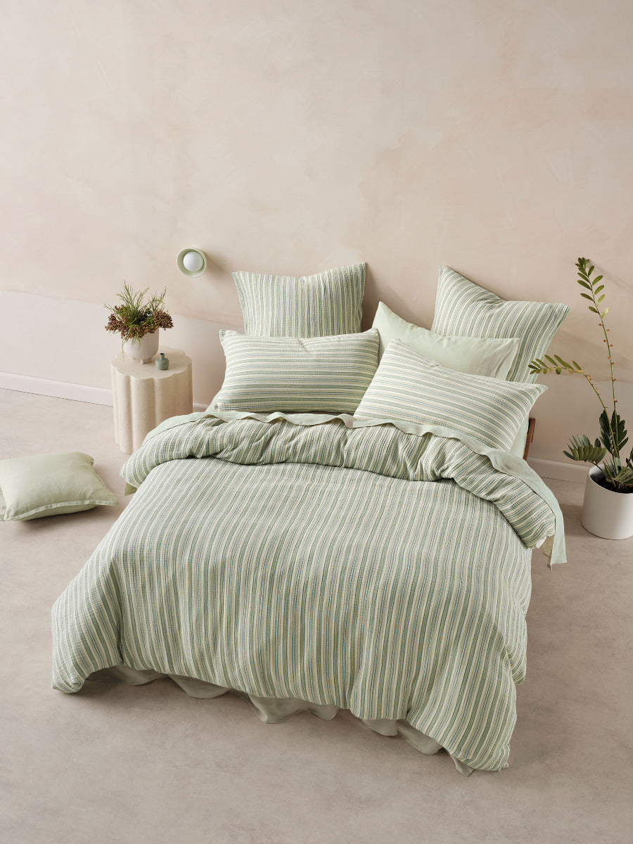 LINEN HOUSE MAJORCA LEAF QUILT COVER SET (Copy) Linen House