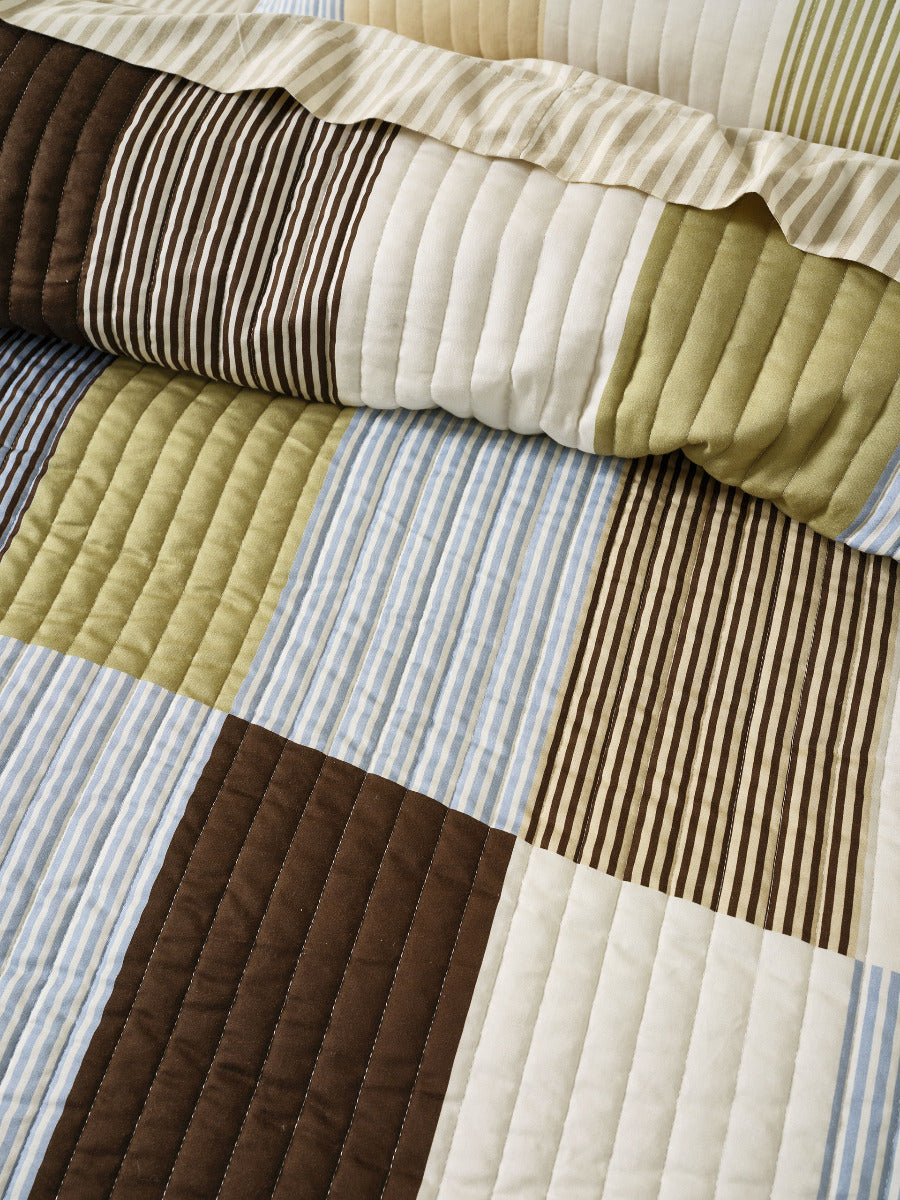 LINEN HOUSE MATEO | KHAKI QUILT COVER