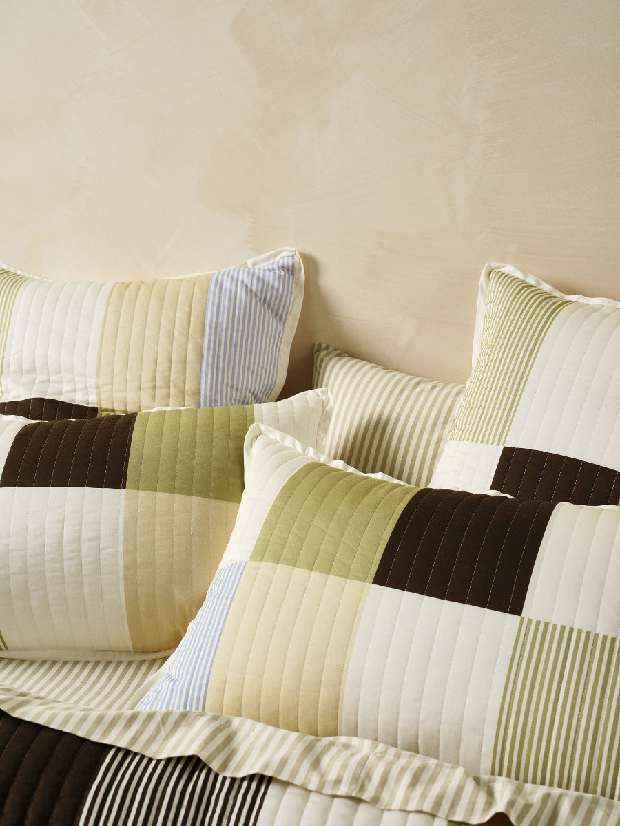 LINEN HOUSE MATEO | KHAKI QUILT COVER