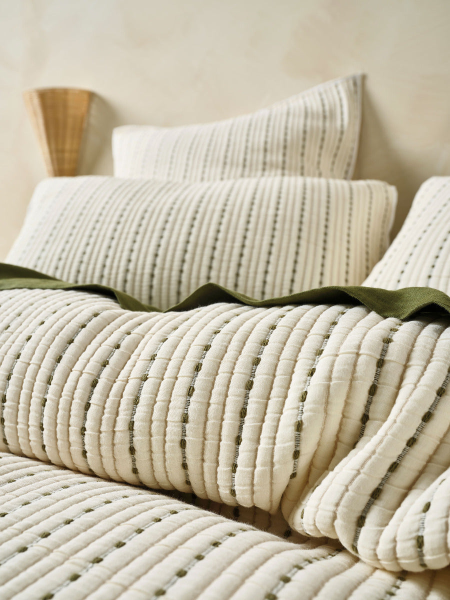 LINEN HOUSE MILLBROOKE | VANILLA QUILT COVER Linen House