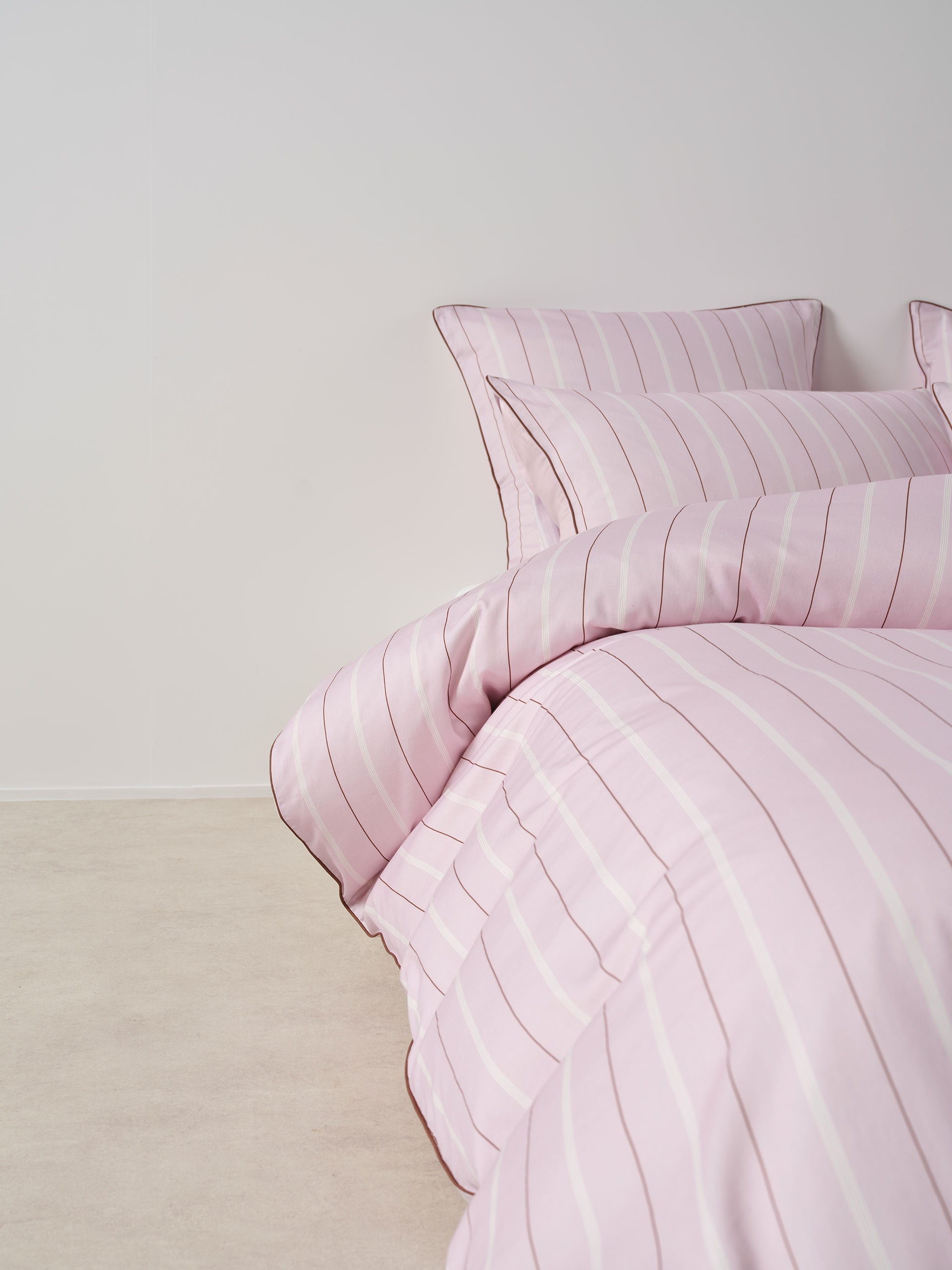 Linen House Monday Stripe Lilac Quilt Cover Set