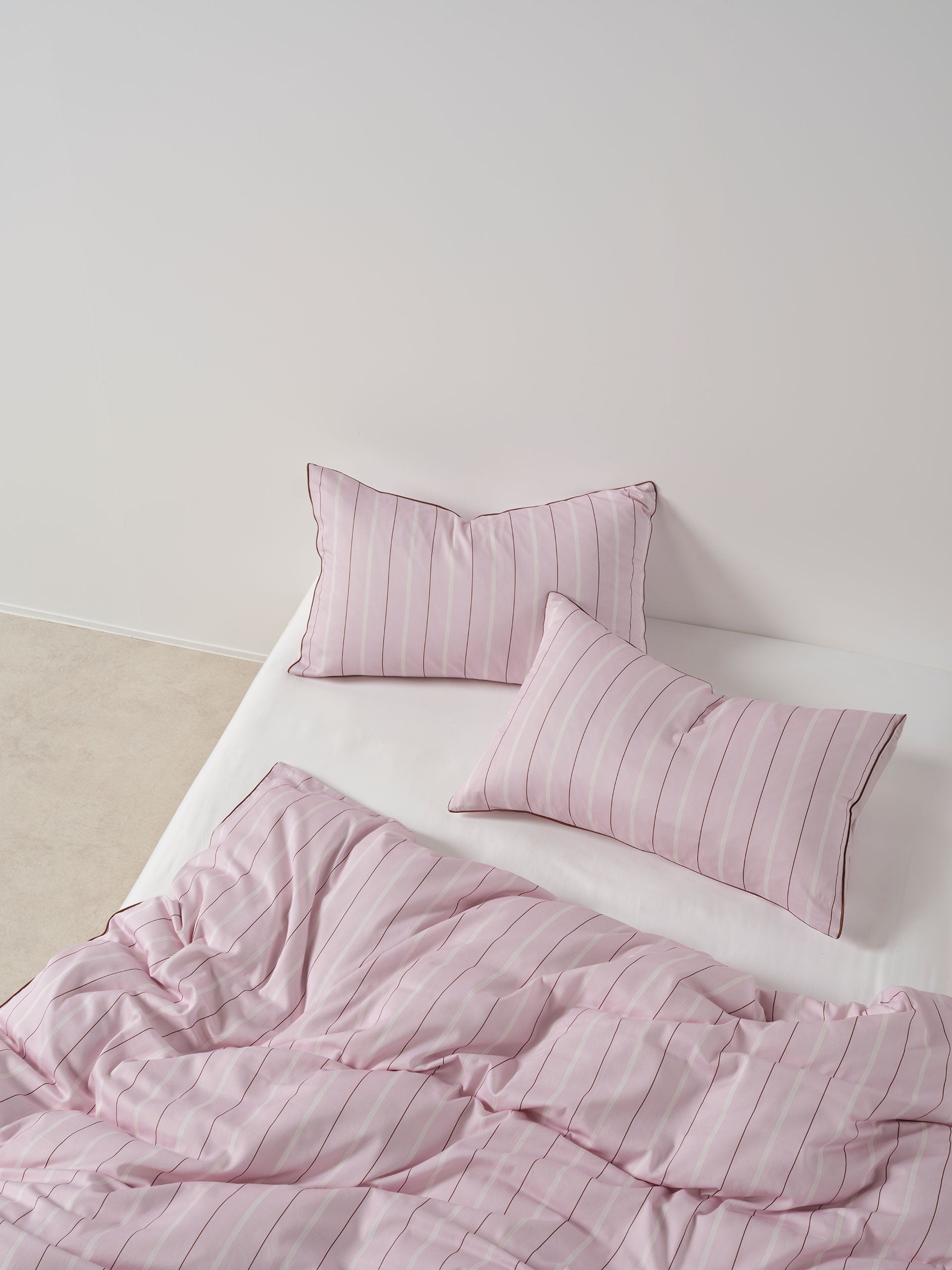 Linen House Monday Stripe Lilac Quilt Cover Set