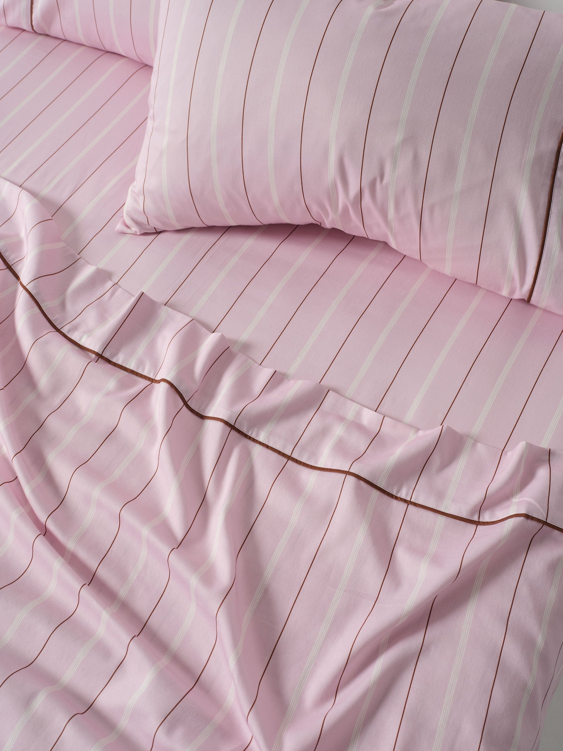 Linen House Monday Stripe Lilac Sheet Set