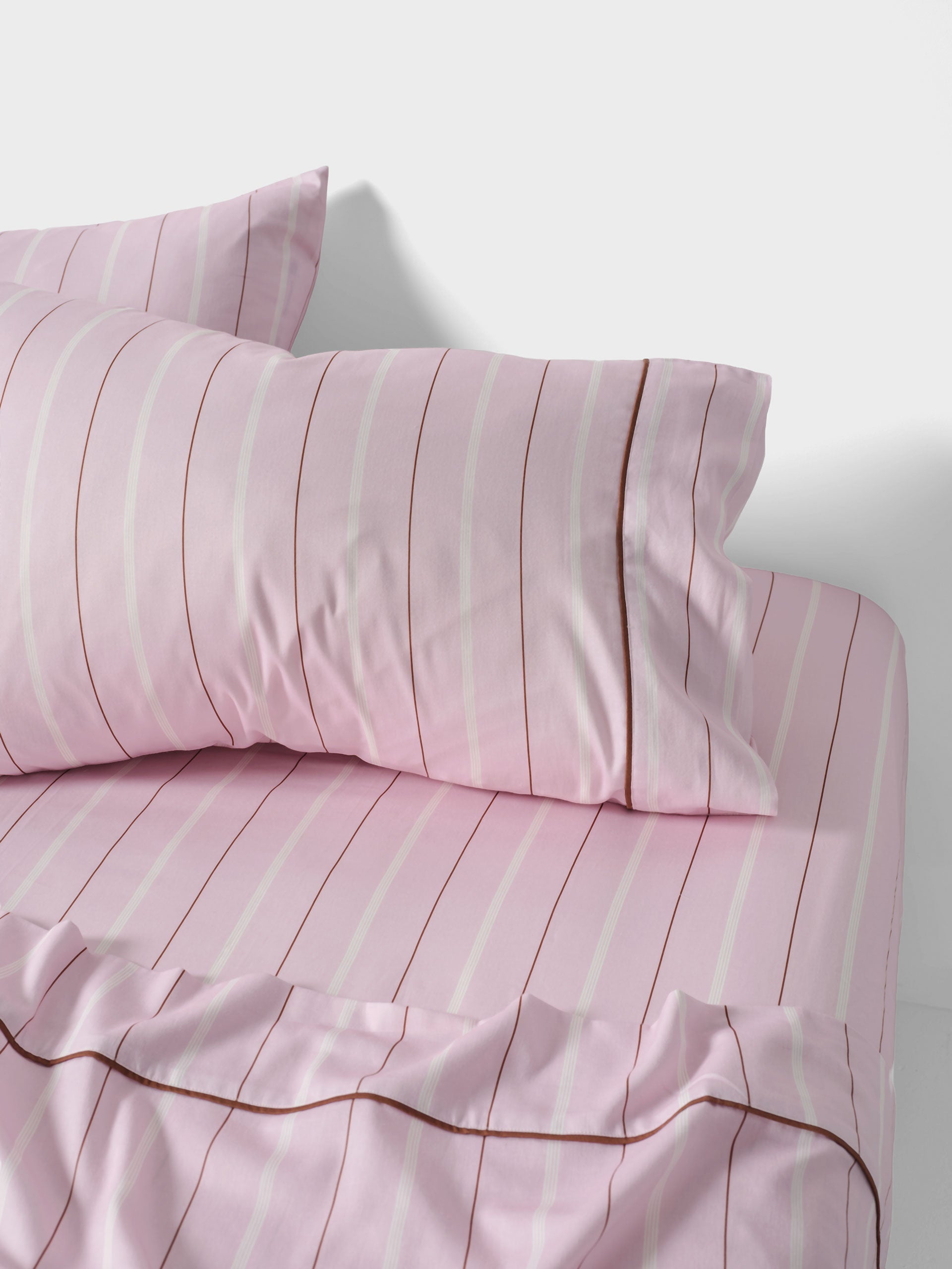 Linen House Monday Stripe Lilac Sheet Set