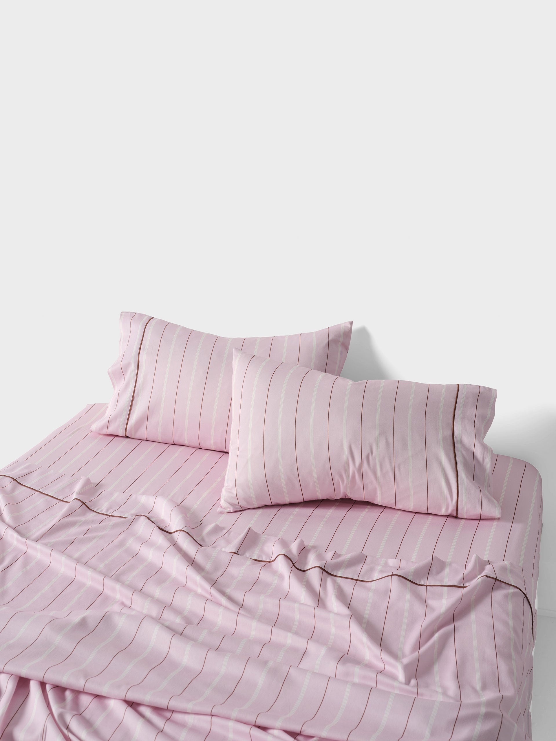 Linen House Monday Stripe Lilac Sheet Set