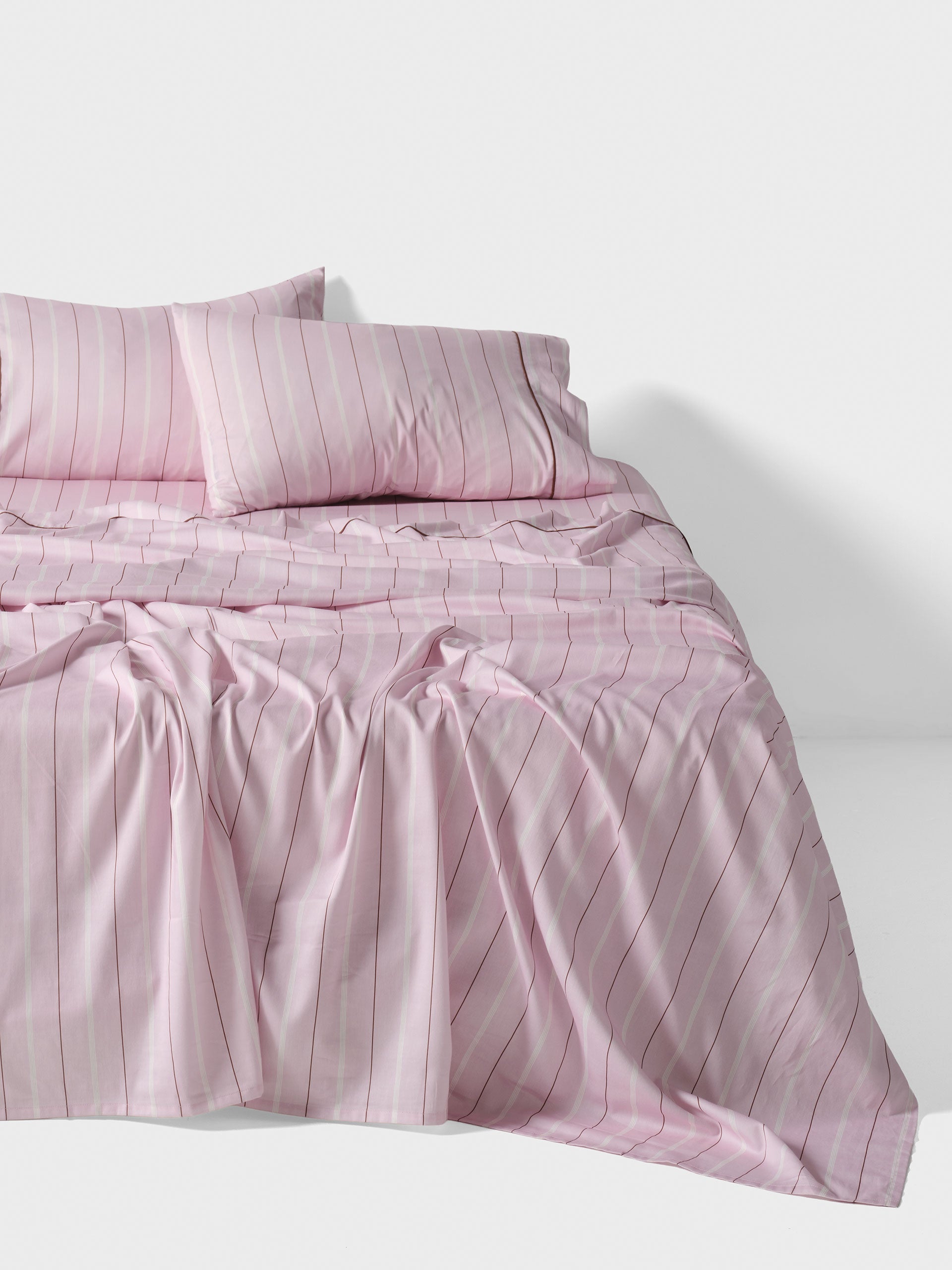 Linen House Monday Stripe Lilac Sheet Set