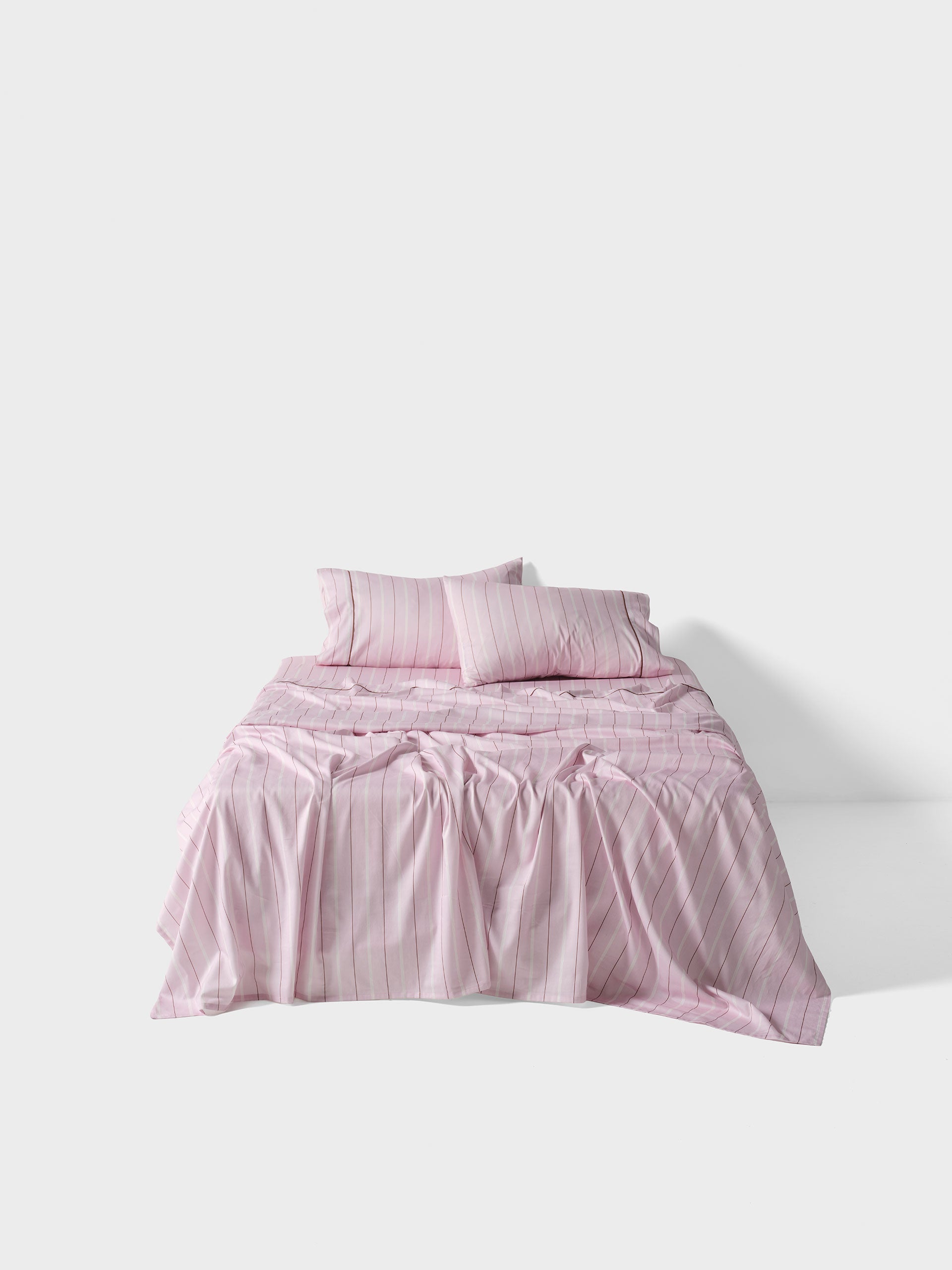 Linen House Monday Stripe Lilac Sheet Set