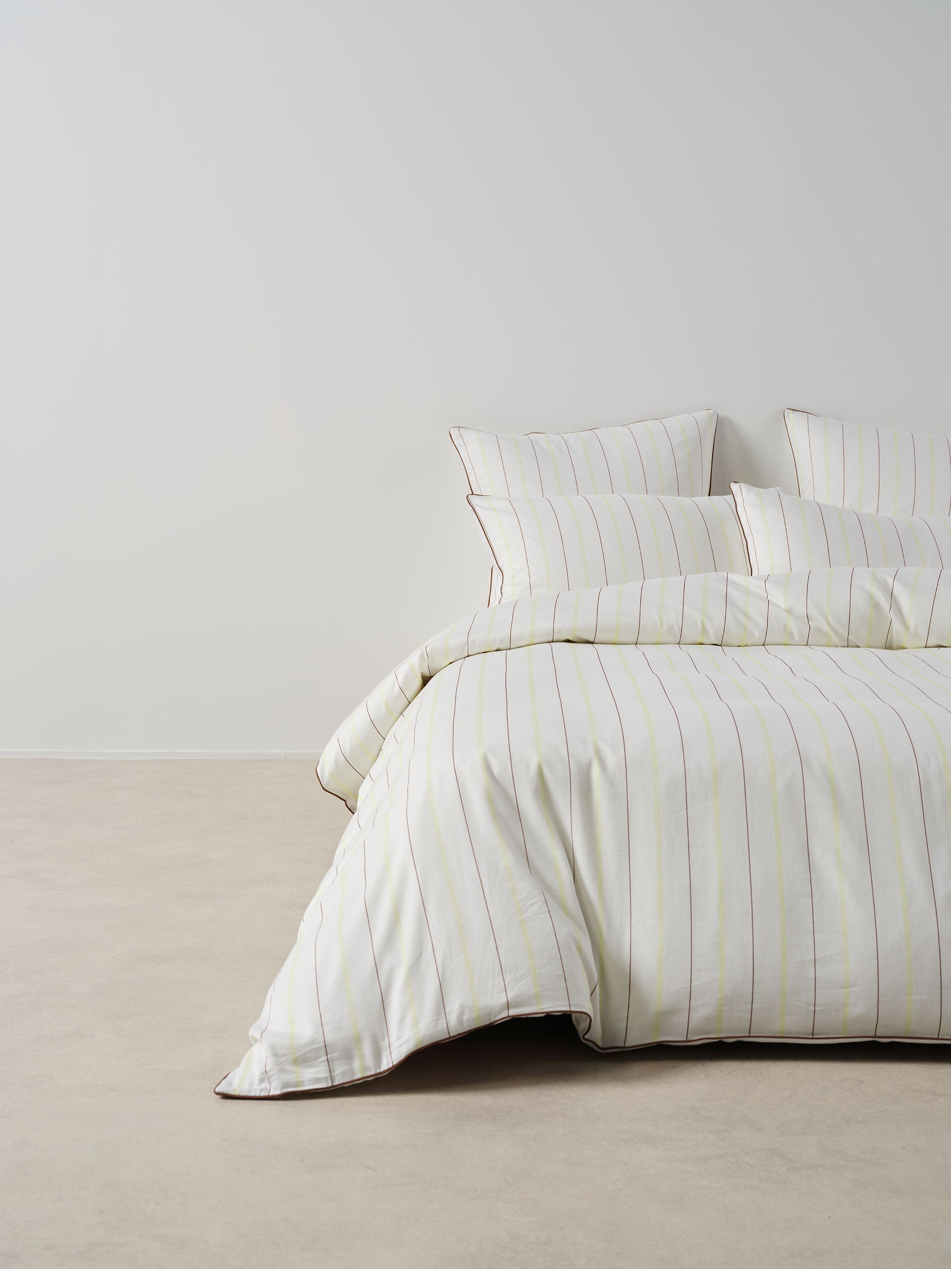 Linen House Monday Stripe White Quilt Cover Set