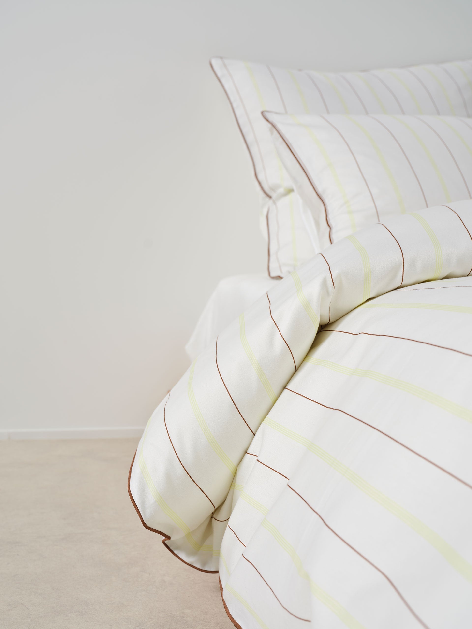 Linen House Monday Stripe White Quilt Cover Set