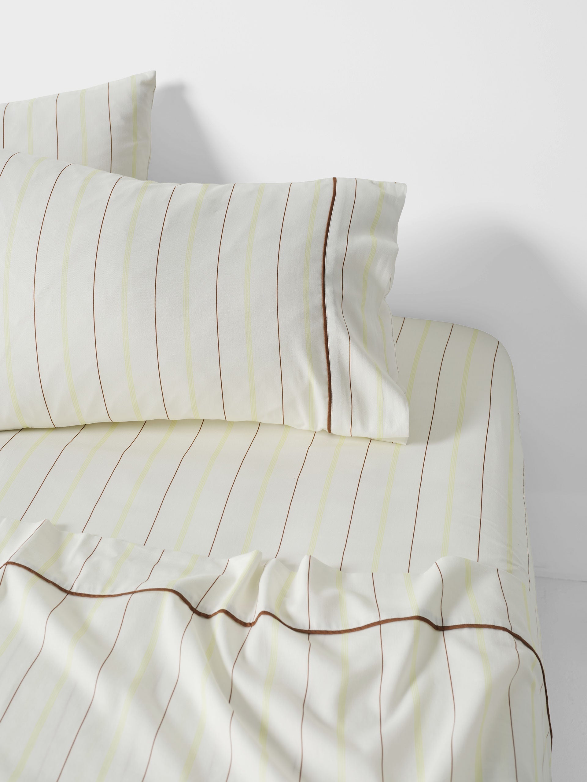 Linen House Monday Stripe White Sheet Set