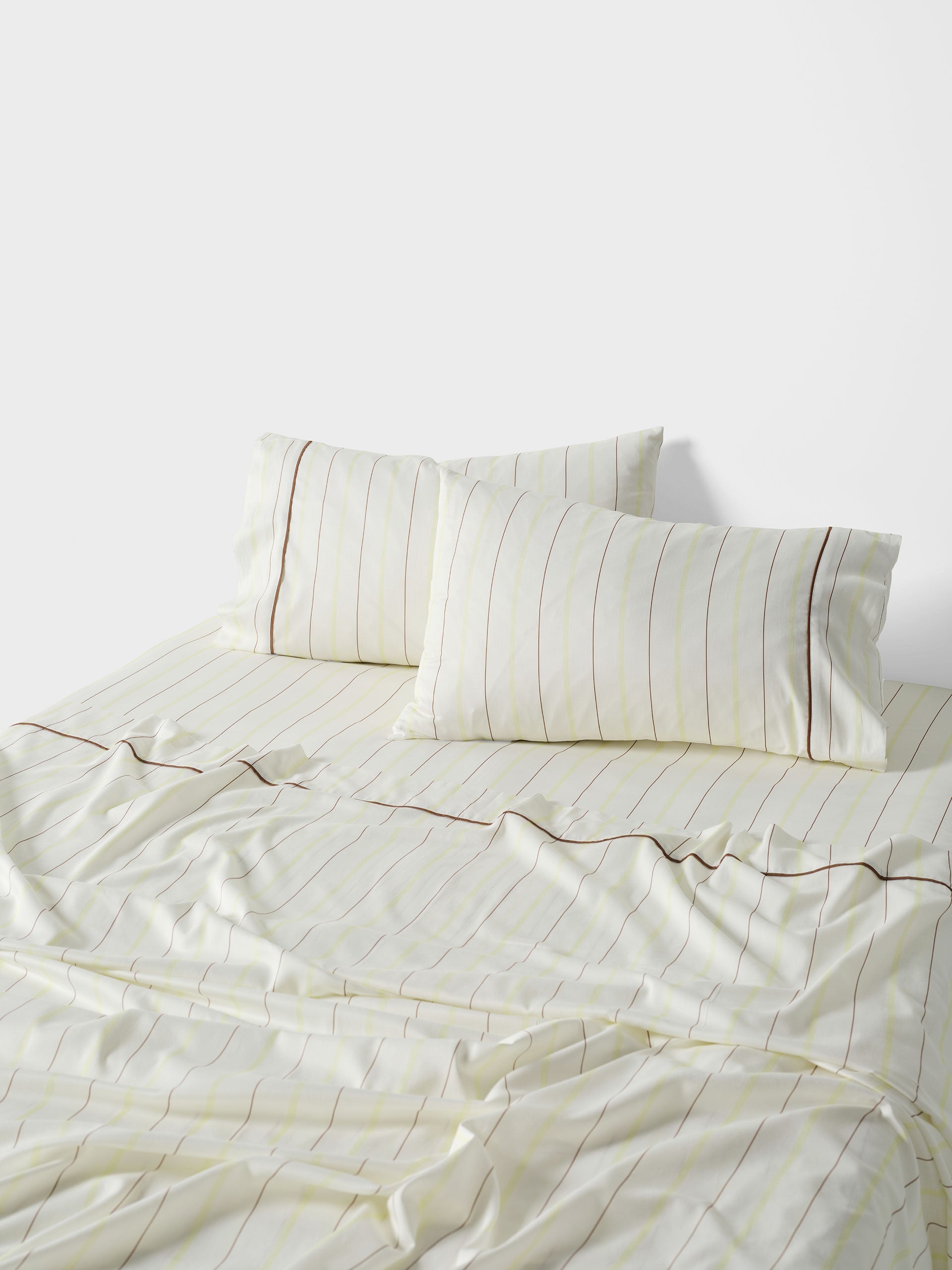 Linen House Monday Stripe White Sheet Set