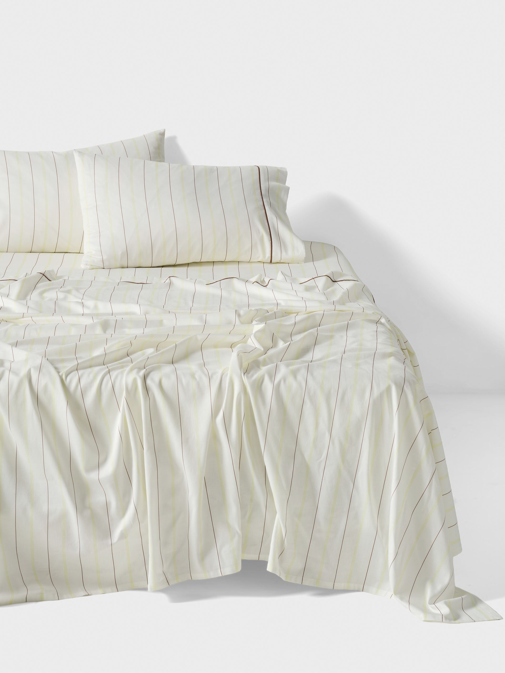 Linen House Monday Stripe White Sheet Set