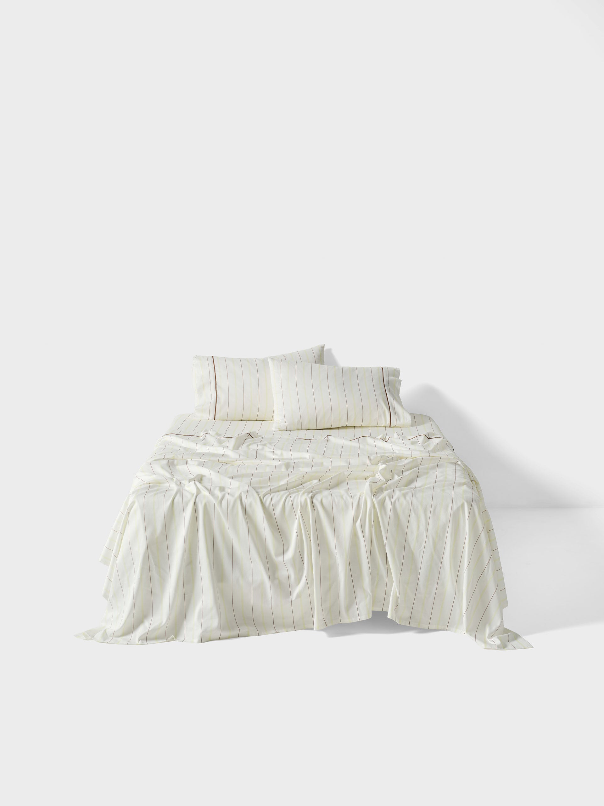 Linen House Monday Stripe White Sheet Set