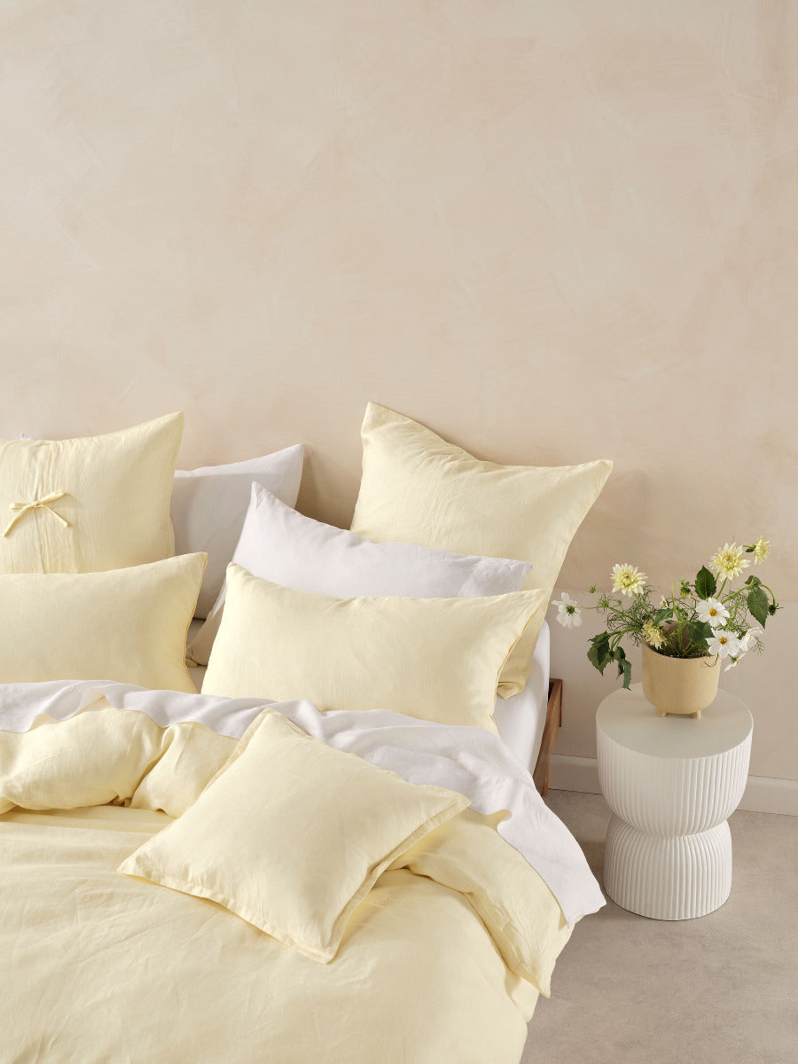 LINEN HOUSE NIMES LEMON QUILT COVER SET (Copy) Linen House