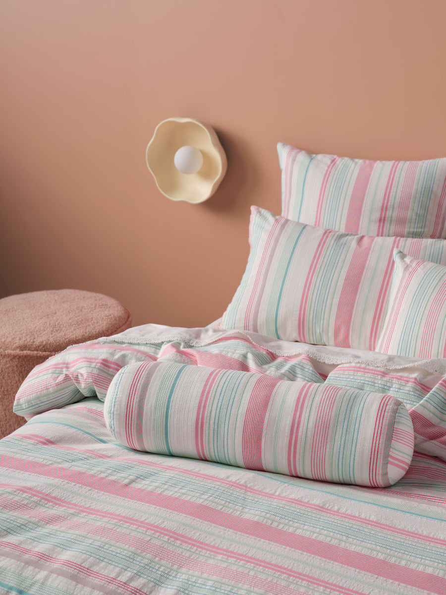 LINEN HOUSE OTILLO QUILT COVER SET - WATERMELON Linen House
