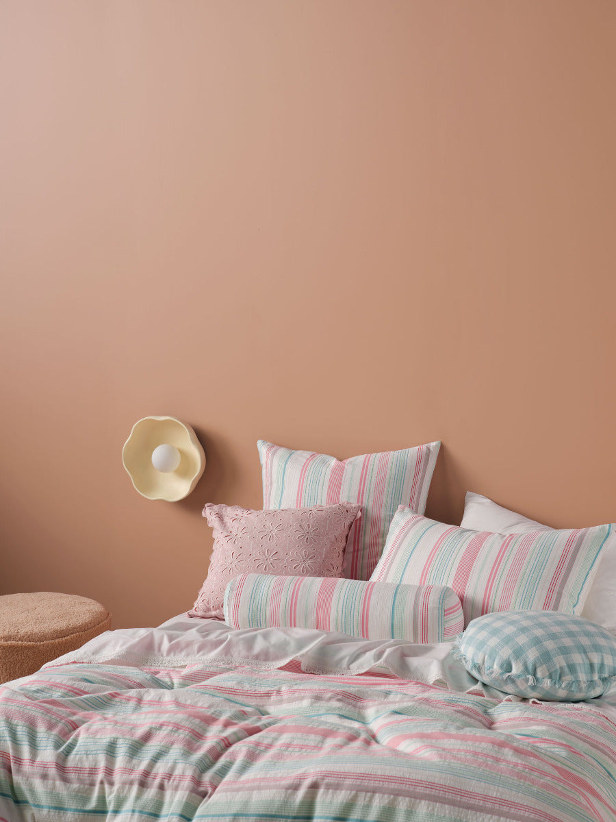 LINEN HOUSE OTILLO QUILT COVER SET - WATERMELON Linen House