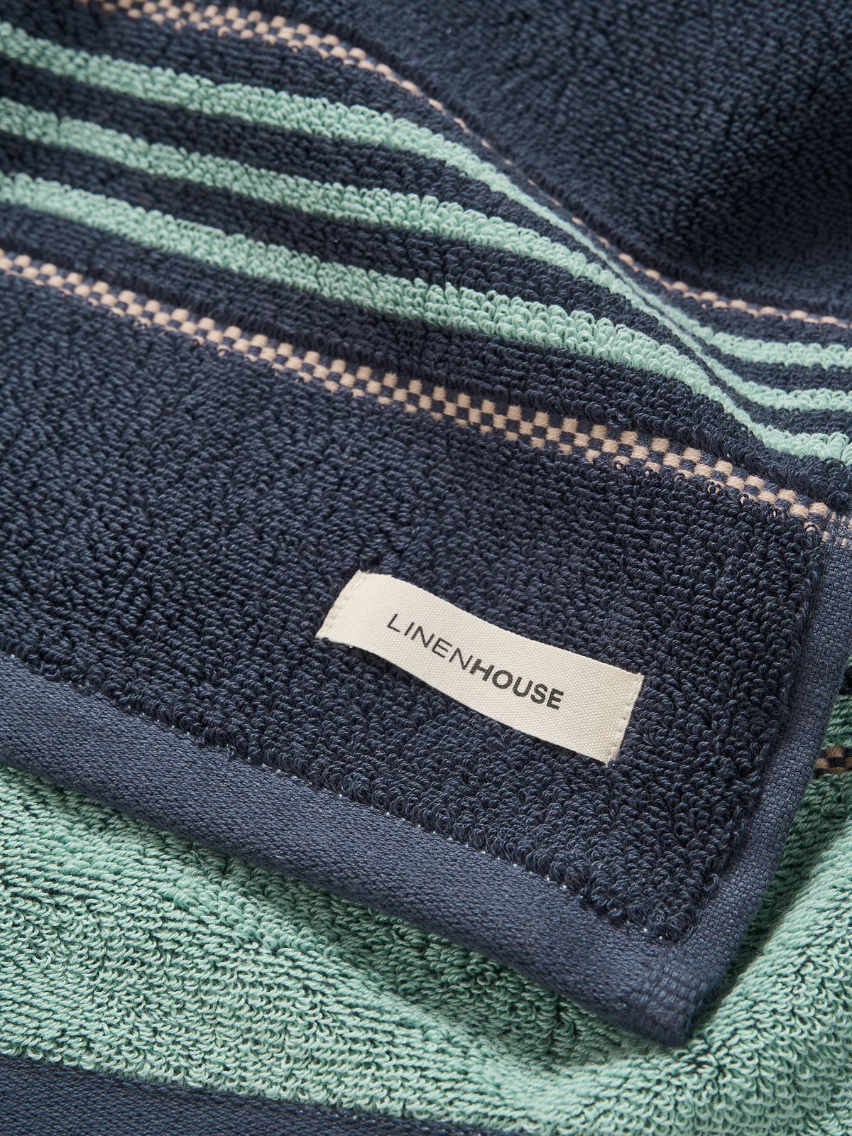 Linen House | Payton Navy 4-Piece Towel Pack