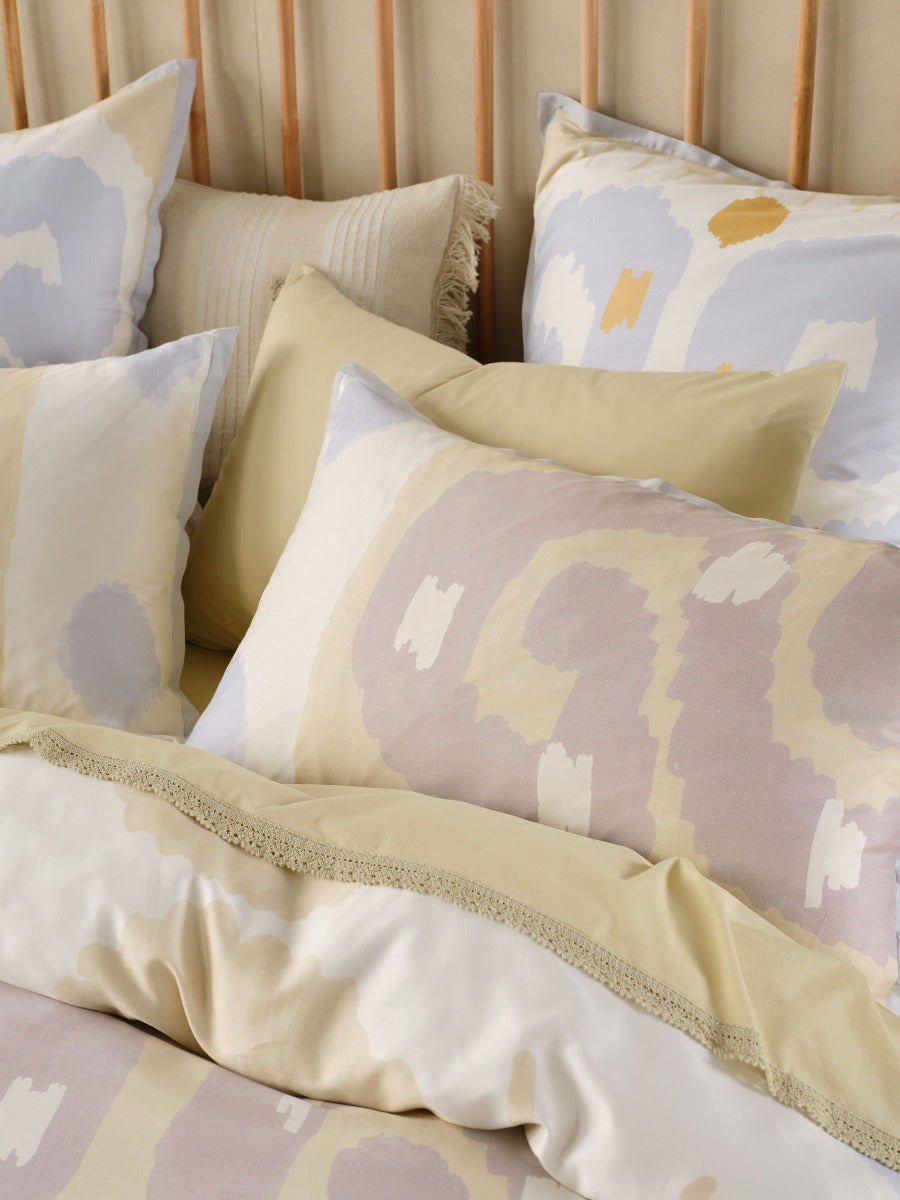 LINEN HOUSE SIVAN PISTACHIO QUILT COVER SET Linen House